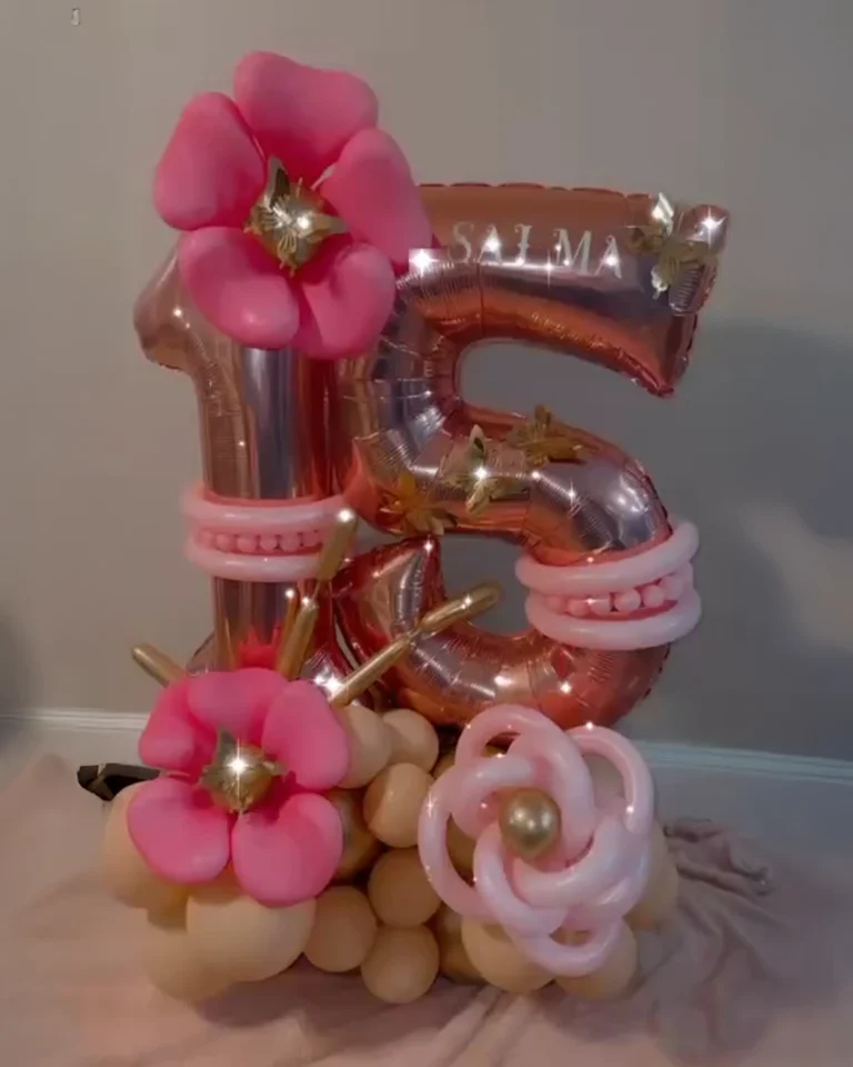 Balloon Bouquet with Numbers Custom Age Celebration