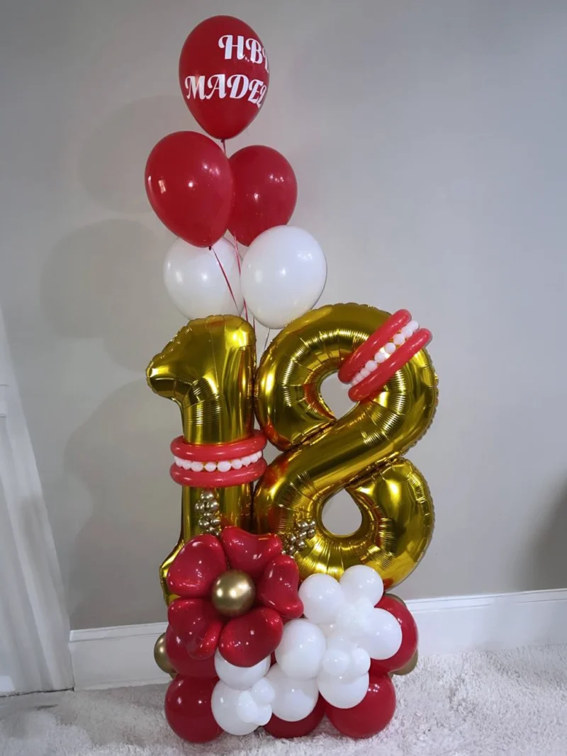 Personalized Balloon Bouquet with Numbers – Birthday Edition