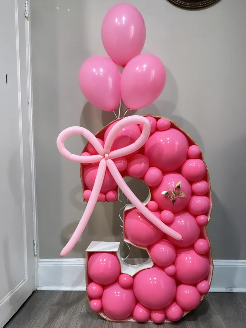 Number Balloon Mosaic Happy Birthday Edition